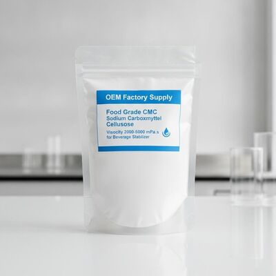 Качество OEM Factory Supply Food Grade CMC Sodium Carboxymethyl Cellulose Viscosity 2000-5000 mPa.s for Beverage Stabilizer Фабрика